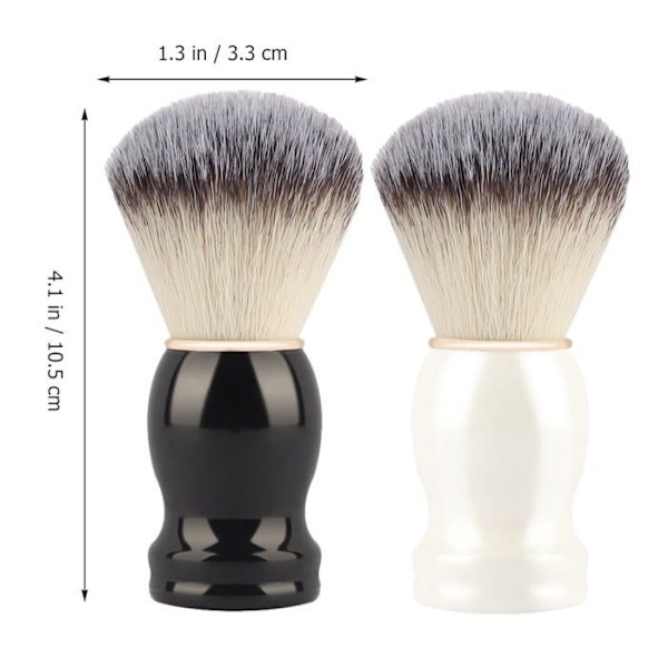 2-pack Herr Skäggborste, Manuell Rakhyvel För Barberarsalong, Professionell, Mångsidig, Ullfiber