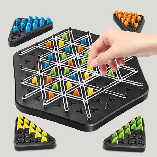 Triggle Spel, Triggle Gummibandsspel, Klassiskt Strategibrädspel The Collection, Interaktiv Kedjetriangel Schack