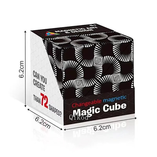 Ny Variant Geometrisk Föränderlig Magnetisk Magisk Kub Anti Stress 3D Dekompression Hand Flip Pussel Kub Barn Avlastare Fidget Leksak Cube 9