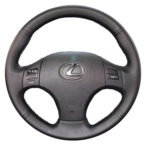 Svart PU konstläder handsydd rattöverdrag för Lexus IS IS250 IS250C IS300 IS300C IS350 IS350C F Sport
