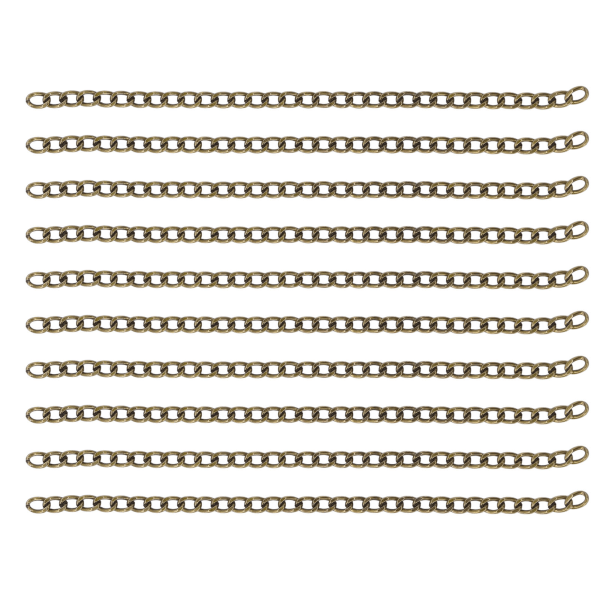 32,8 fod kobberkantstængerkæder DIY-håndværk afskåret længde Metalhåndværkskædekædekædekædekæde til banketter Smykkefremstilling bronze