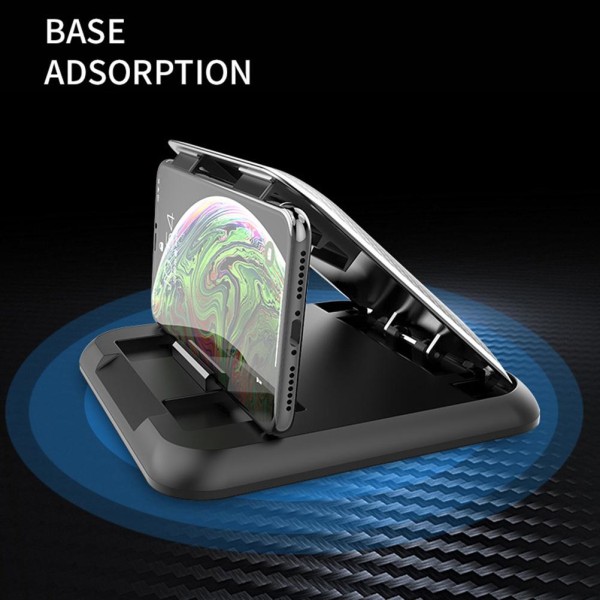 Carbon Fiber Biltelefonholder Universal 3 til 7 tommers mobiltelefon Clip Mount Brakett Dashboard Biltilbehør