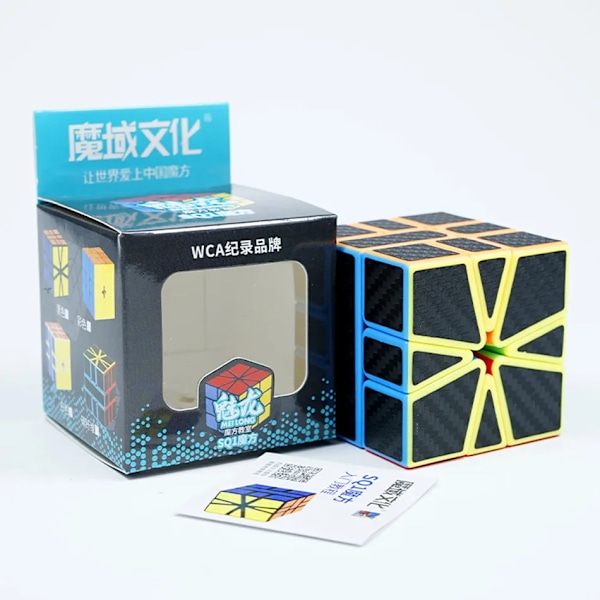 Mfjs Kolfiber Sticker Magic Cube 2X2 3X3 4X4 5X5 Positiv Kub Pyrimid Megaminx Cubo Magico För Barn Present Leksak pyramid