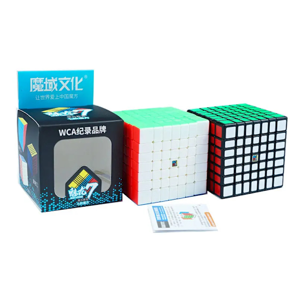 Mfjs 7 7X7 Magic Speed Cube Stickerless Professionell Fidget Leksak 6 6X6 Cubo Magico Pussel Meilong 6 Black