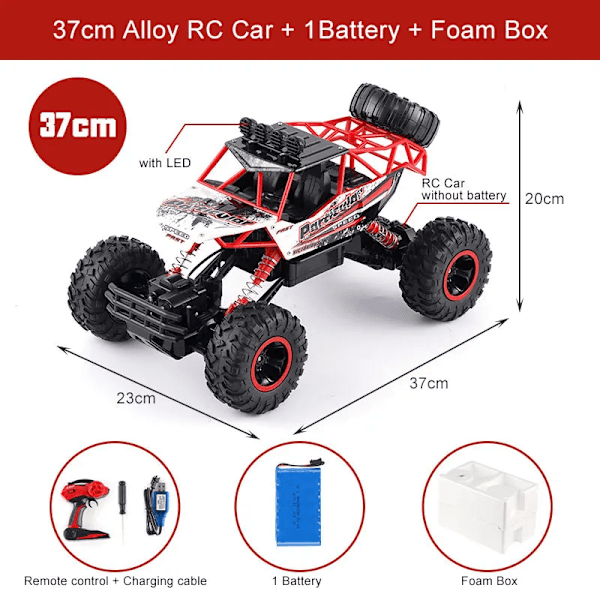 1:12 /1:16 4wd rc bil 2.4g radiostyrd bil buggy terrängbil radiostyrd leksak för barn leksaker för pojkar 37CM Red 1B Plastic