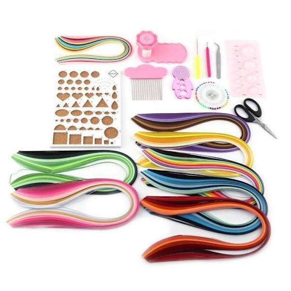 960 Quillingpapper DIY Hantverkskit Hantverkskit Board Form Crimper Verktyg Scrapbooking 3Mm-Ros