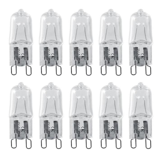 G9 Glödlampa - Miljövänlig - 10 st - 40W - Varmvit - Halogen - Inomhus