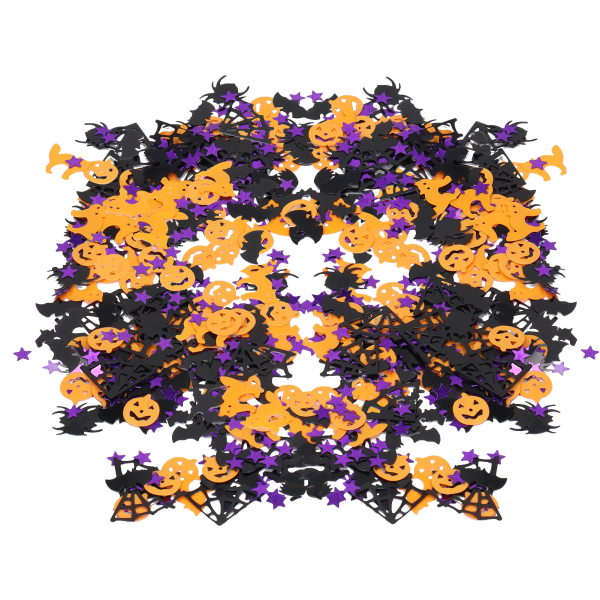 200g Halloween-konfetti Halloween-festbord Spridningskonfetti Pumpaspindelnät Folie Metalliska paljetter Konfetti-dekor HMS220722