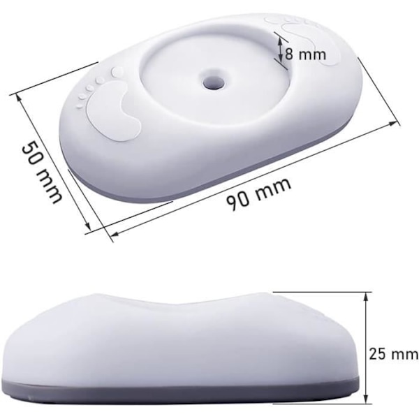 Väggskydd, Väggskydd för barnsäkerhetsgrind, Ingen borrning, För dörr, Trappor (Oval) 4 st