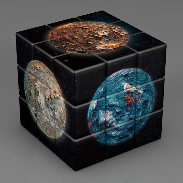 Barn 3X3X3 Magisk Kub Planet Astronaut Kända Målningar Kändisar 3X3 Pussel Kub Leksak För Barn Pedagogisk Magico Cubo Gåva type 8