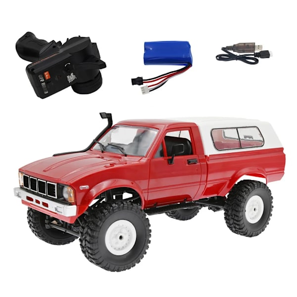 Wpl c24 rc-bil 1:16 4wd 2.4g radiostyrd terrängbil elektrisk buggy rc-bilar leksaker för barn present metallkitdel crawler C-24(.101)