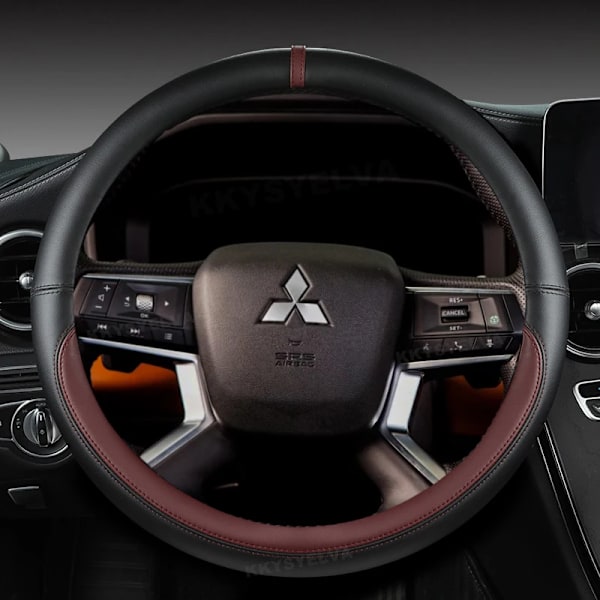 Rattstyrningsöverdrag för Mitsubishi Outlander 2022 L200 2022 Mirage ASX 2012-2019 Eclipse Cross 2017-2019 Biltillbehör WINE RED
