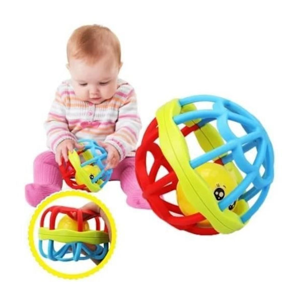 Babyleksak 6 Månader - Skallra Boll Baby Motorik Leksak - Gåva Till 1 År Gammal Flicka Pojke clear