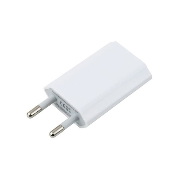 Universell Vit Adapter Laddare Eu Kontakt Vägguttag 1A Iphone 8 Plus