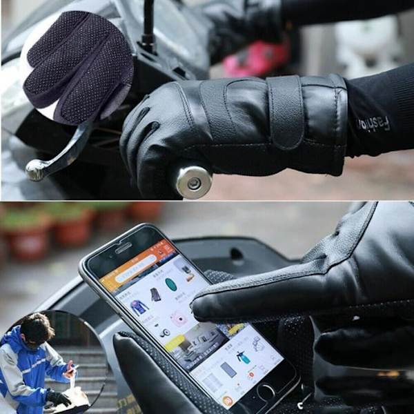 Justerbar temperatur - Vindtäta elektriska värmehandskar för kompatibla med män och kvinnor, cykling, pekskärm, varma skidhandskar, strömförsörjning