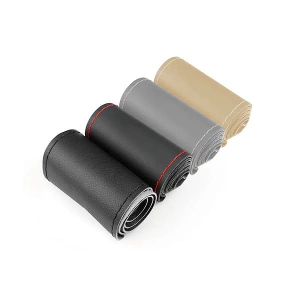 42cm 45cm 47cm 50cm Stor Microfiber Läder Rattfläta Händer-Sydd Universal Bil Inredningstillbehör