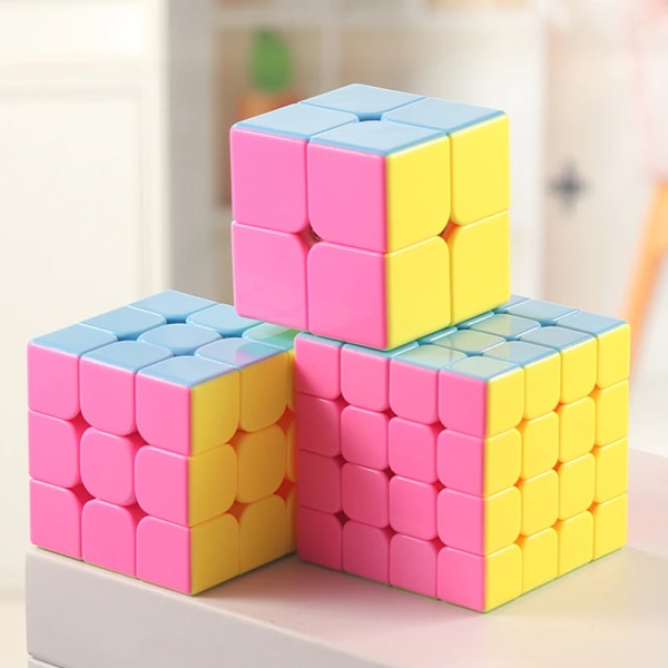 Magiska Kuber Professionell Pyraminx Pussel Leksaker Rubix Kub Hastighet 3X3 Pyramid Magisk Kub As Picture