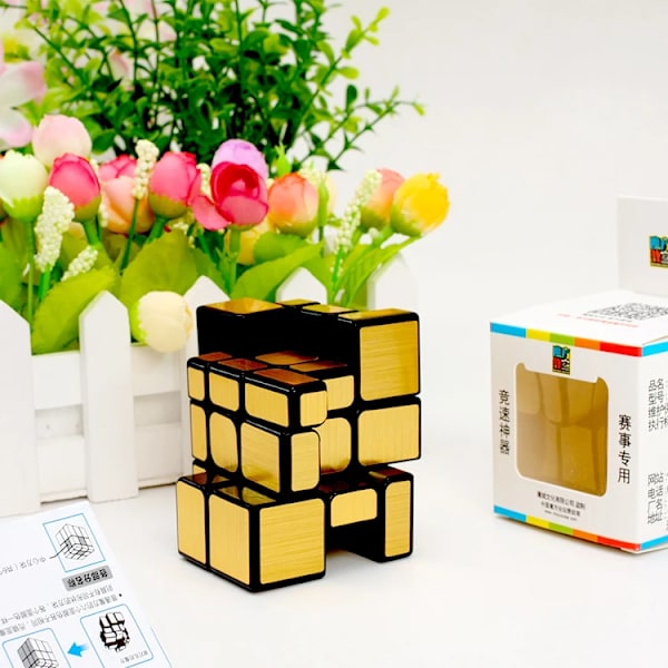 Mfjs Mirror Cube 3X3 Magic Speed Cube Stickerless Professionell Fidget Leksak Spegel 3X3 Cubo Magico Pussel mirror silver