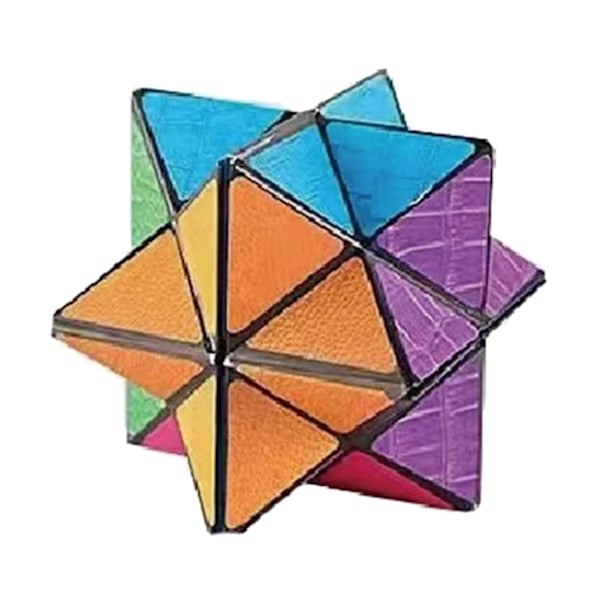 3D Geometrisk Kubisk Leksak Vändbar Plast Pussel Kub Spel Variation Pussel Kub Antistress Leksak Mångsidig För Barn Julklapp B