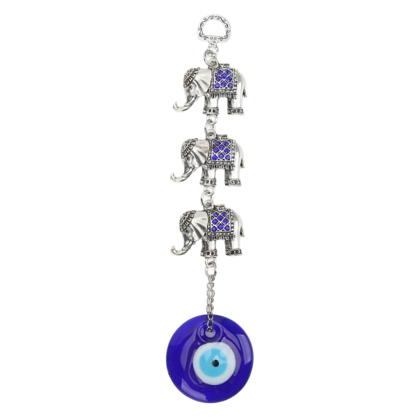 Evil Eye dekorativt hänge Vackra tre elefanter design hänge prydnad för vägg hemdekorationer Amuletter
