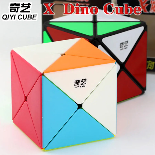 X Dino Cube 3X3X3 Magisk Hastighetskub Stickerless Professionell Antistress Pussel Fidget Leksaker Stressreducerande Leksaker Vuxen X cube Stickerl