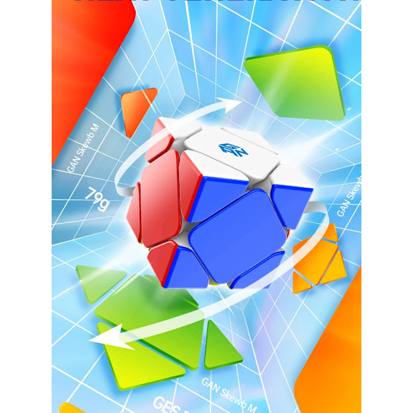 Skewb Magnetisk Speed Cube M Stickerless Skewb Speedcube 32 Magneter Förbättrad Version Professionell Magisk Kub Pussel Leksaker Enhanced