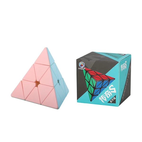 Pyramid Macaron Speed Cubo Magico Fidget Leksaker Ny Macaron Färg Magic Cube Macaron Stickerless Magic Cube 3X3 3x3