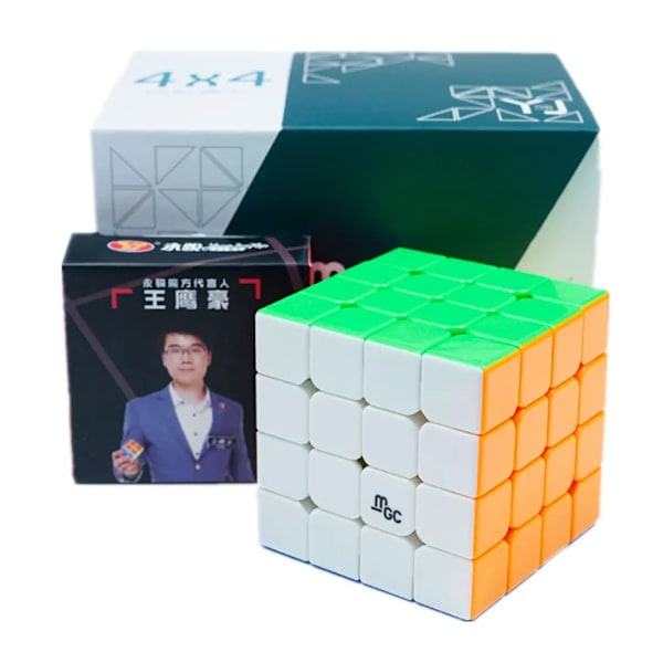 Yj Mgc Version Series 2X2 3X3 4X4 5X5 6X6 7X7 Elite M Magnetisk Megaminxeds Magic Speedcube Cubo Magico Leksaker För Barn Present MGC 4X4 Black