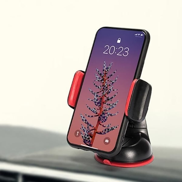 Mobiltelefonhållare - Rd Typ - 360° Roterbar - Universal - Silikonsugpropp - Svart