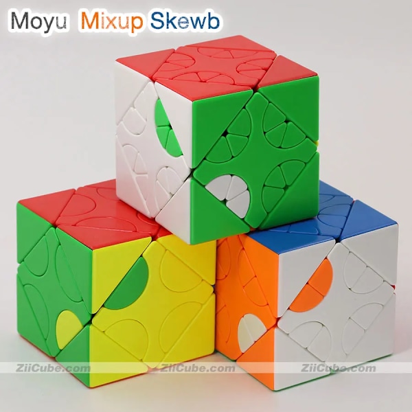 Skew Cube 3X3 Mixup Magiskt Pussel Stickerless 6 Sidor Hunyuan Vridande Cubo 1 2 3 Professionellt Pedagogiskt Leksaksspel Mxup Skew 1and2and3