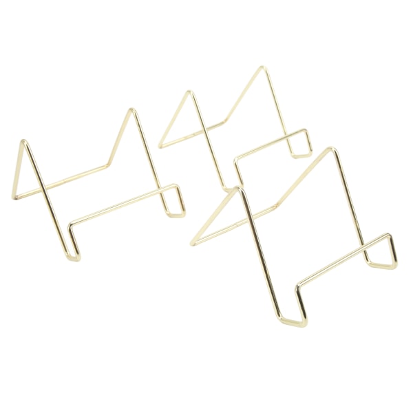 3 stk Trådpladestativ Guld Enkelt Stilfuldt geometrisk design Rustbestandigt Trådpladestativholder Staffeli Display
