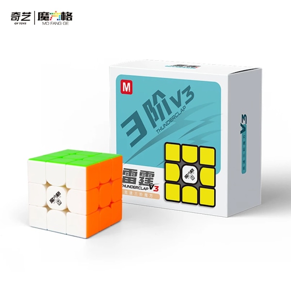 Thunderclap V3 M 3X3 Magisk Hastighetskub Klisterfri Professionell Fidget Leksak Thunderclap V3M Cubo Magico Pussel Magnetic V3M
