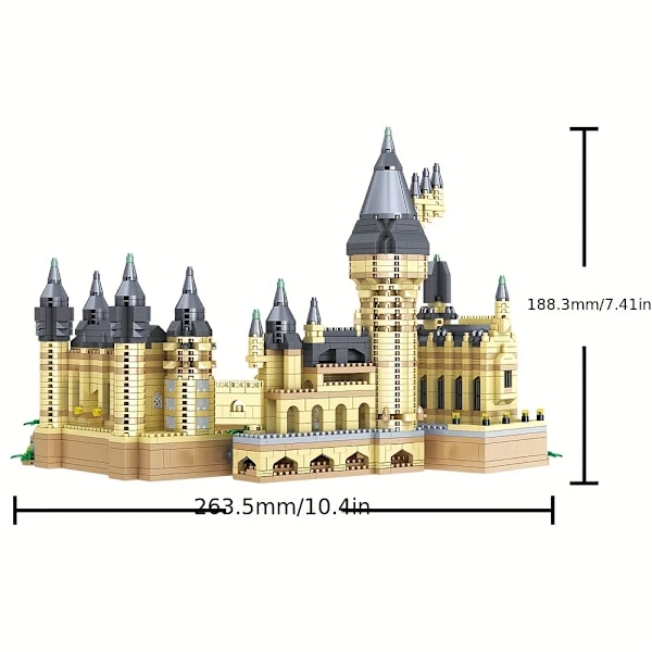 900 st kreativ diamanter byggstenar Hogwarts slott magisk college byggstenar konstruktion utbildning leksaker gåvor för barn barn Hogwarts Castle No Box