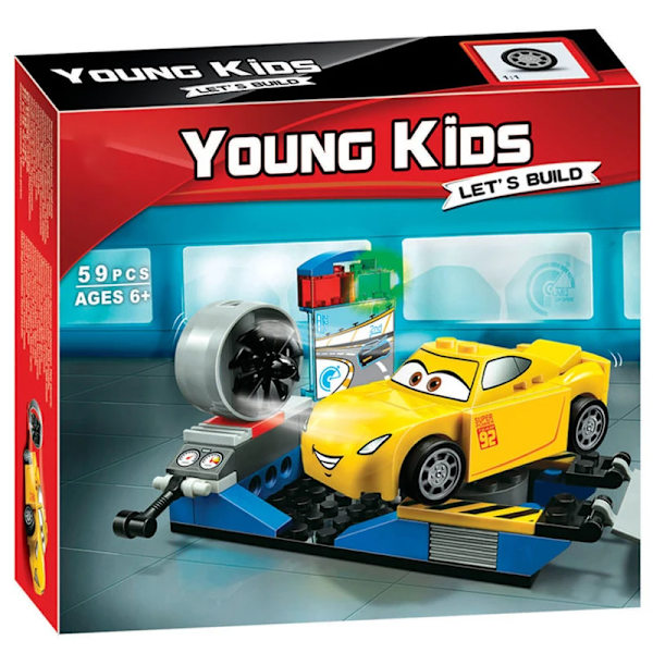 Aoger Pixar Cars 3 Byggstenar Modell Leksak Presentset Blixten McQueen Jackson Farbror Lastbil Pojkens Födelsedag Leksakspresent 54PCS With Box