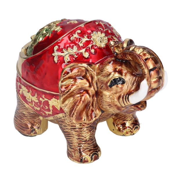 Askebakke Europæisk stil Retro Elephant Kugleformet zinklegering Støvsamler med låg