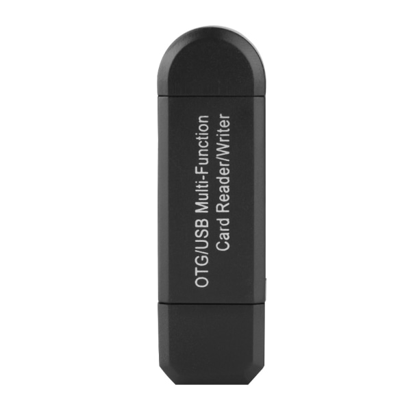 OTg USB-multifunktionskortlæserskriver til Micro SD TF PC & Smart-mobiltelefoner (sort)