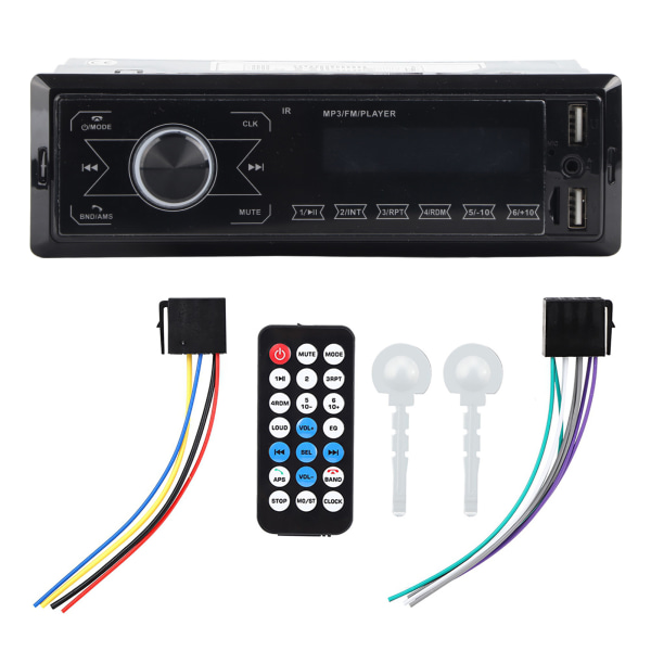 Berøringsskjerm bil MP3-spiller med dobbel USB, Bluetooth og fargerike lys