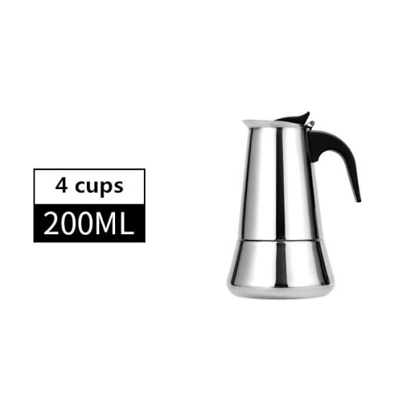 Kaffebryggare, 600 ml Stor Kapacitet 12 Koppar Rostfritt Stål Åttkantig Kaffebryggare För Espresso, Moka, - Typ 4 Koppar-200 ml-B