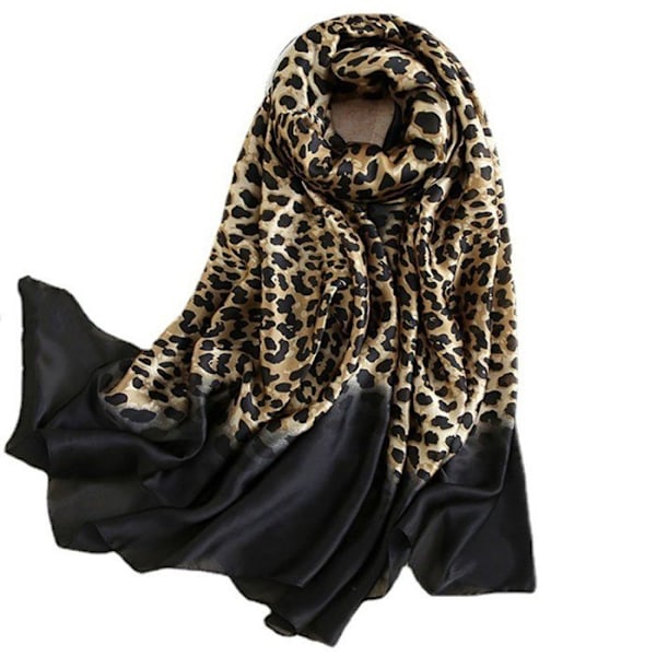 Sidenscarf för damer, varm och mjuk, djurmönster, höst och vinter