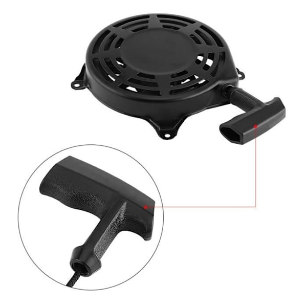 Startmotor Generator Motordel - Briggs Stratton 497680 - Svart - 140 X 115 X 22 Mm Black