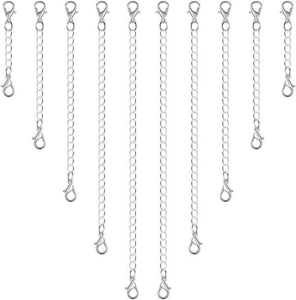 10-pack Halsbandsförlängare, Smyckesförlängare för Halsband