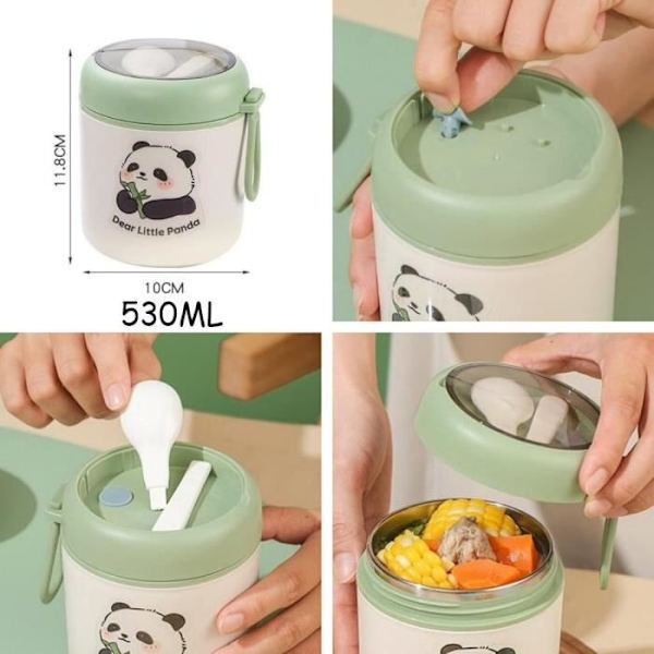 Isolerad matlåda, matbehållare i rostfritt stål, matbehållare, termosmugg för varma eller kalla måltider, Bento matlådor