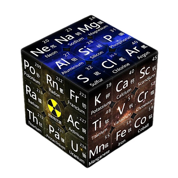 3X3X3 Magisk Puzzle Kub Matematik Kemi Element Kub Barnpresenter Pedagogiska Leksaker Kub 3X3 Magnetisk Educ Leksak C