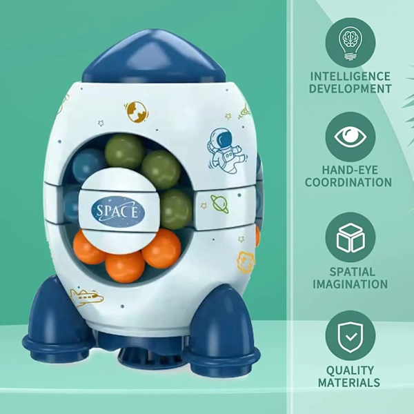 Fidget Leksaker Magisk Bönkub Sensoriska Leksaker Stress Relief Leksak Barn Lärande Utbildning Roterande Dekompressions Magisk Boll Spel Pink Trefoil