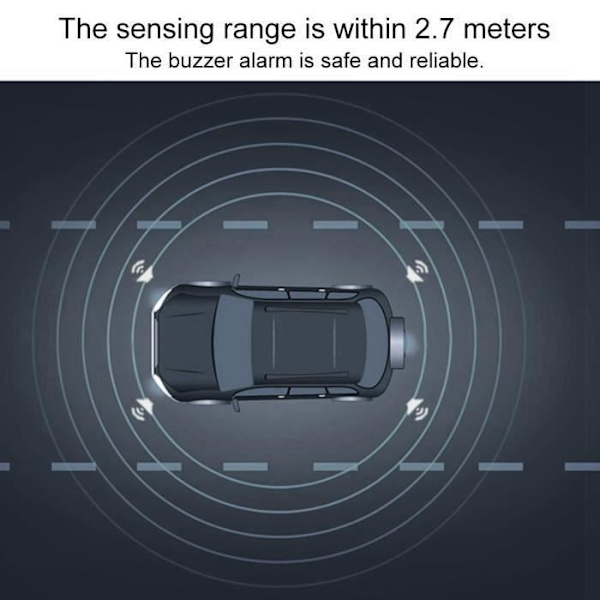 Progress-Car Backradar Universal Bil Elektromagnetisk Induktion Omvänd Parkeringsradar Med Alarm
