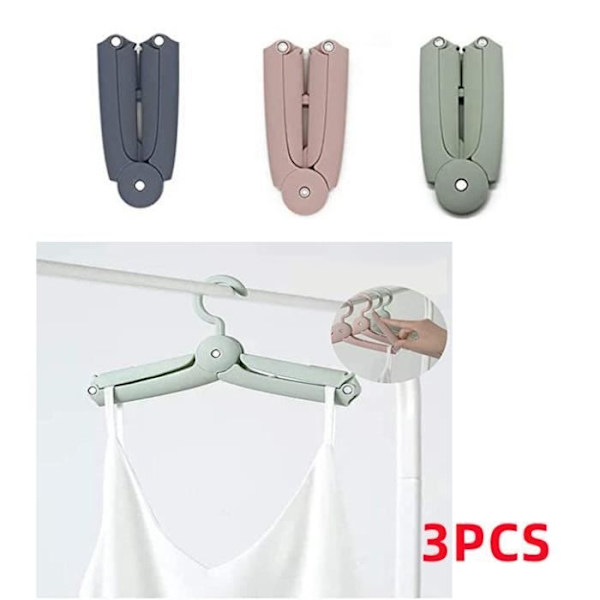 Vikbara Galgar - Ospecificerad - 3 Galgar - Halkfria - Kompakta - För Kläder pink, blue gray, green