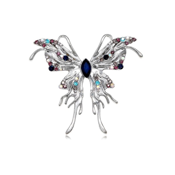 Udsøgt krystal sommerfugl broche mode kvinder brudekjole Pin smykker gave tilbehør