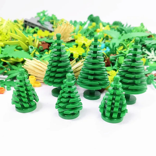 500 1000g trädväxter delar byggklossar kullar moc tegelstenar leksaker tillbehör kompatibla gräs buske djungel militär stad vänner 1000g hills plants