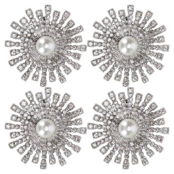 4st Diamantpärldekorationer Mode Skoklämmor Legering Smycken Ornament Hantverkstillbehör Solros Full Diamond Pearl