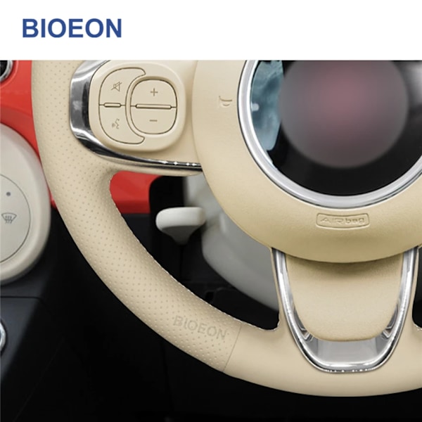 Beige rattöverdrag i konstläder för Fiat 500 2015-2021 500c 2016 2017 2018 2019 2020-2021 beige